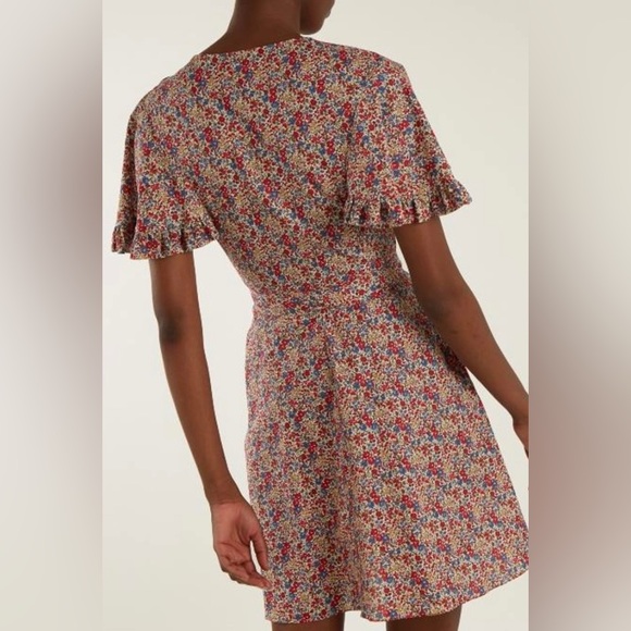 Vampires Wife CHARLOTTE LIBERTY FLORAL-PRINT COTTON DRESS Size - UK10/US6 - Picture 5 of 16